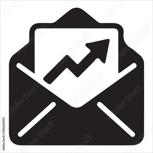 Email Marketing Line Icon Vector, Digital Campaign and Online Promotion Symbol EPS 10
