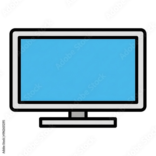 Flat screen television monitor icon.
