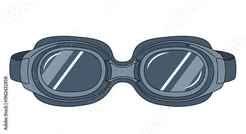 Stylized vintage aviator goggles illustration against a clean white backdrop