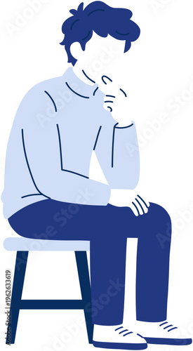 Man sitting and thinking