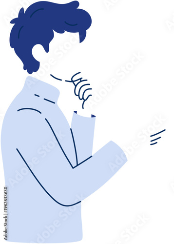 Man thinking and gesturing 