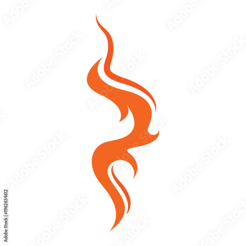 futuristic fire logo icon illustration