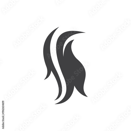 futuristic fire logo icon illustration