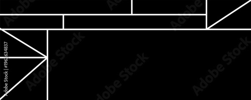 Modern collage 4 frame photos. Template for portfolio. Photo tiles layout. Vector illustration.