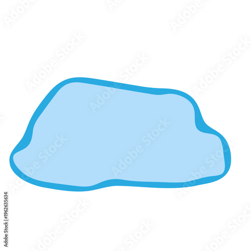 Bhutan country silhouette. Vector map silhouette. Blue smooth shape like water drop or splash