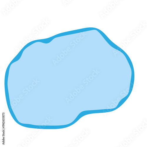 North Macedonia country silhouette. Vector map silhouette. Blue smooth shape like water drop or splash