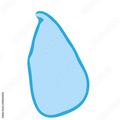 Sri Lanka country silhouette. Vector map silhouette. Blue smooth shape like water drop or splash