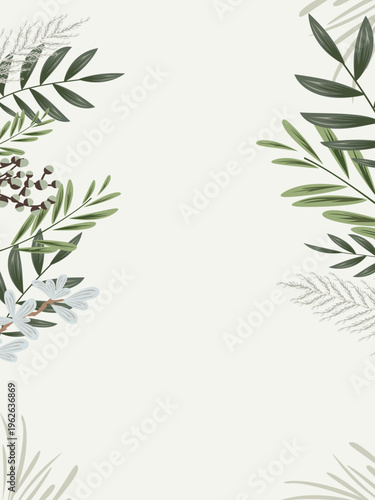 background with beautiful floral frame