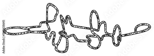 Abstract Scribble Tangle Shape Minimalist Continuous Line Art Messy Pattern Illustration