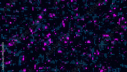 Purple Blue Neon Dot Abstract Cyber Background
