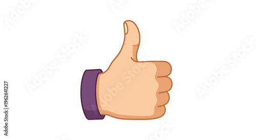 Thumbs up hand image, vector illustration, positive gesture, approval, agreement, success, like, icon, symbol