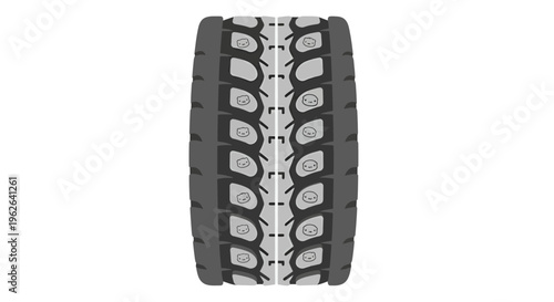 Tire tread image, illustration, vector style graphic, transport, automotive, design