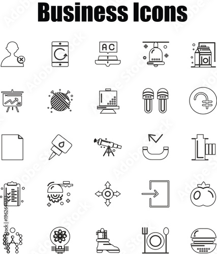 25 Universal Business Icons Vector Creative Icon Illustration to use in web and Mobile Related project