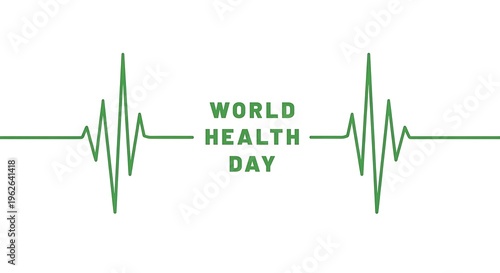 World Health Day Heartbeat Graphic.