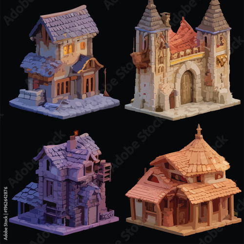 Beautiful Handcrafted Village Concept Art.