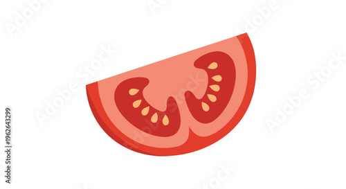 tomato slice illustration, vector style graphic, food design, healthy eating, fresh produce image