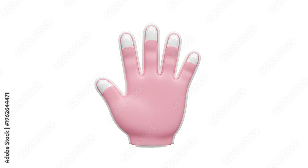 Obraz premium 3D Pink Hand Gesture Icon