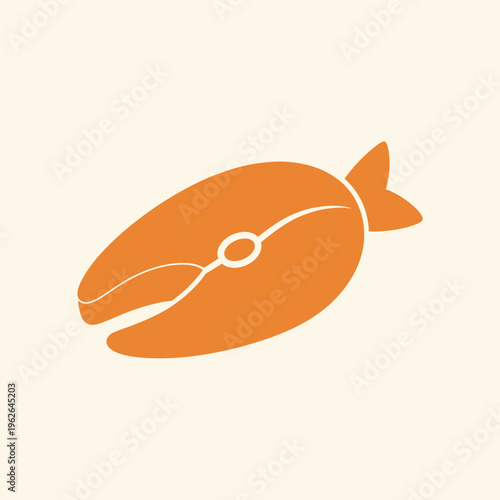 A fresh salmon steak cut, ready for cooking and culinary exploration. The image has a clean design and evokes freshness and the art of cooking
