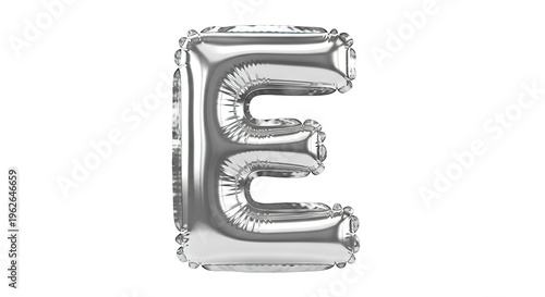 Silver Letter E Balloon