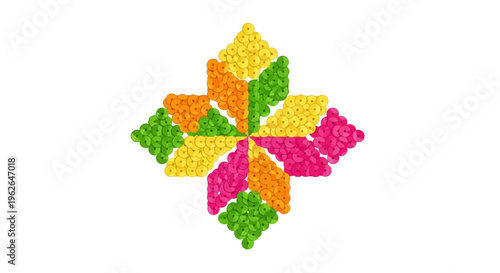 Colorful decorative leaf shaped design. EPS Editable. Vector Illustrations.