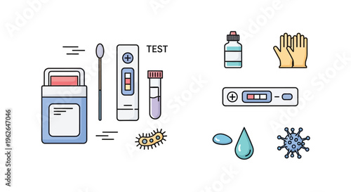Medical Covid-19 health test kit.
