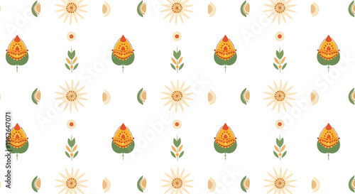Colorful Pattern of Small Sun Symbols. EPS Editable. Vector Illustrations.