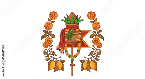 Thai traditional decorative ornamental design element. EPS Editable. Vector Illustrations.