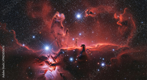 Vibrant Nebula in Deep Space.