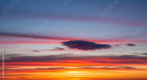 Vibrant Sunset Sky with Clouds.