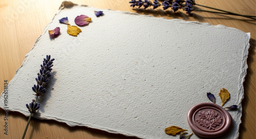 Vintage Paper with Wax Seal.