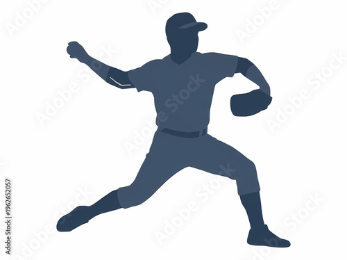 Silhouette style baseball pitcher throwing motion highlighting elbow ucl injury related to tommy john surgery sports medicine treatment rehabilitation risk and biomechanics visualization