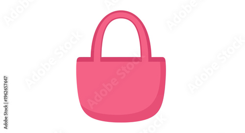 Vibrant pink tote bag on white backdrop symbolizes simplistic style and organization, perfect for