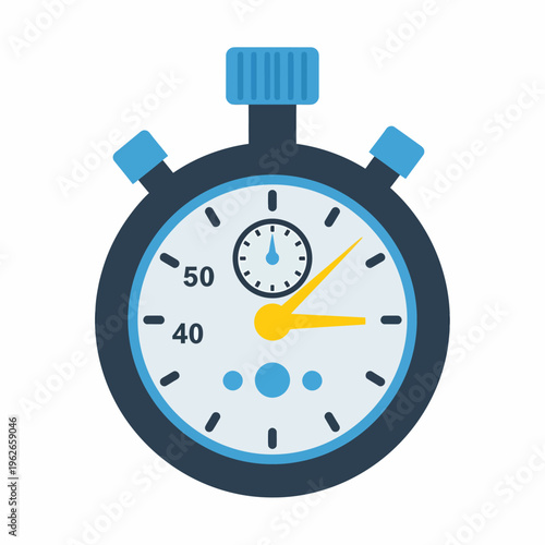 A detailed stopwatch showcasing precision and accuracy, highlighting time management and deadlines. The clock design is simple and elegant.