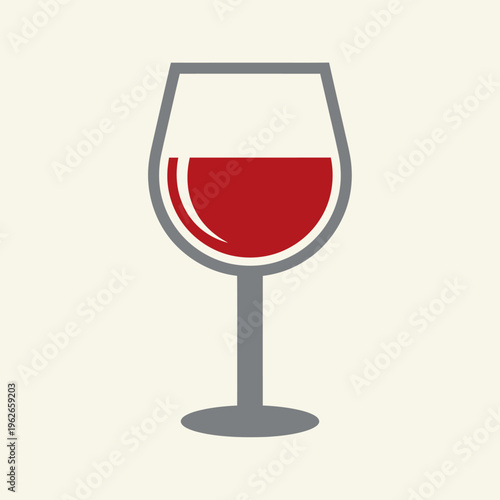 Elegant illustration of a wine glass filled with red wine. This image is perfect for adding a touch of class and sophistication to any design project