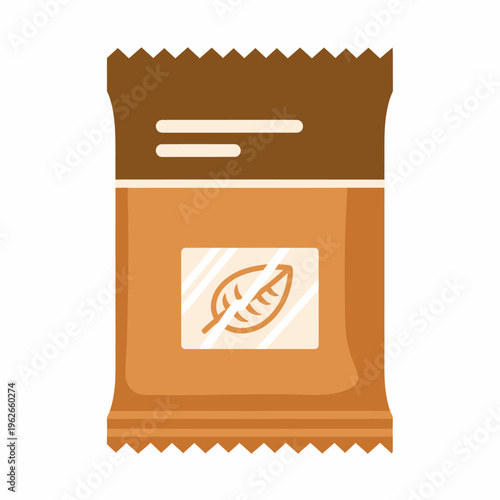 A close-up shot of a sealed package of snacks