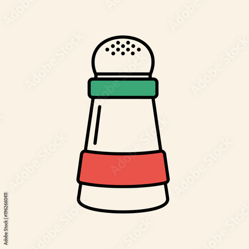 A salt shaker, simple and minimalist icon illustration