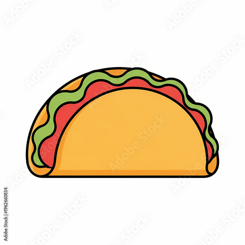 Delicious taco with fresh ingredients, ready to eat