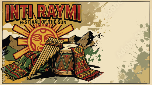 Inti Raymi Festival of the Sun Pan Flute Drum Woven Textiles Traditional Inca Celebration