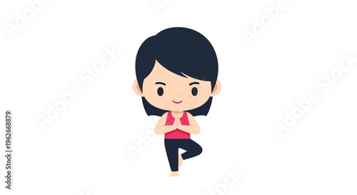 Yoga pose vector illustration, flat design, for health and wellness, meditation practice