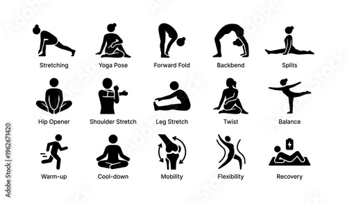 Yoga stretching poses for flexibility and balance