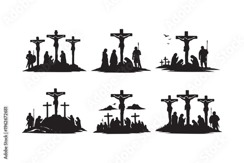 crucifixion of jesus silhouette collections