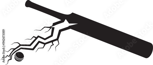 Baseball Bat Hitting a Ball with Explosion