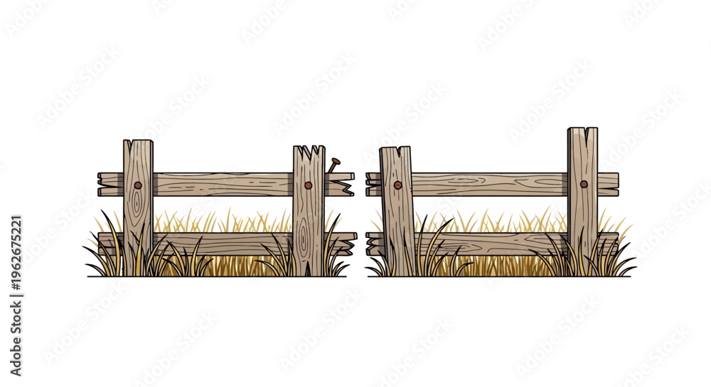 Obraz premium old wooden fence