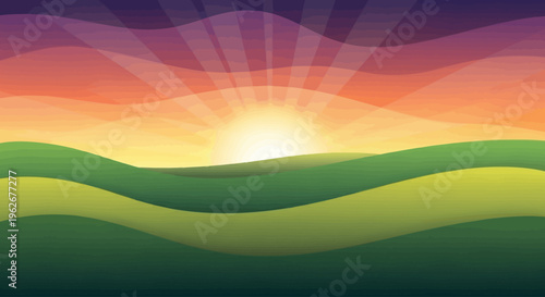 green field and rainbow