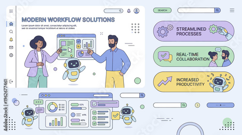 Modern Workflow Solutions with AI and Human Collaboration.