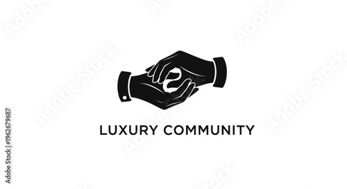 Luxury Community Hands Logo Icon