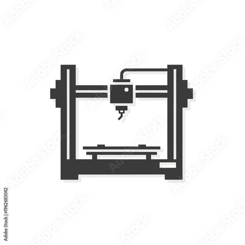 3D Printer Machine Icon for Technology, Manufacturing, and Innovation