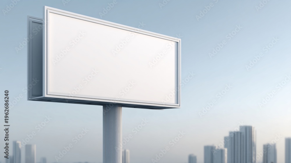 Fototapeta premium modern billboard advertising, urban cityscape, brand promotion