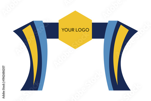 Customizable event entrance banner template.