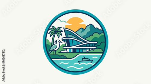 Coastal Modern Architecture Badge